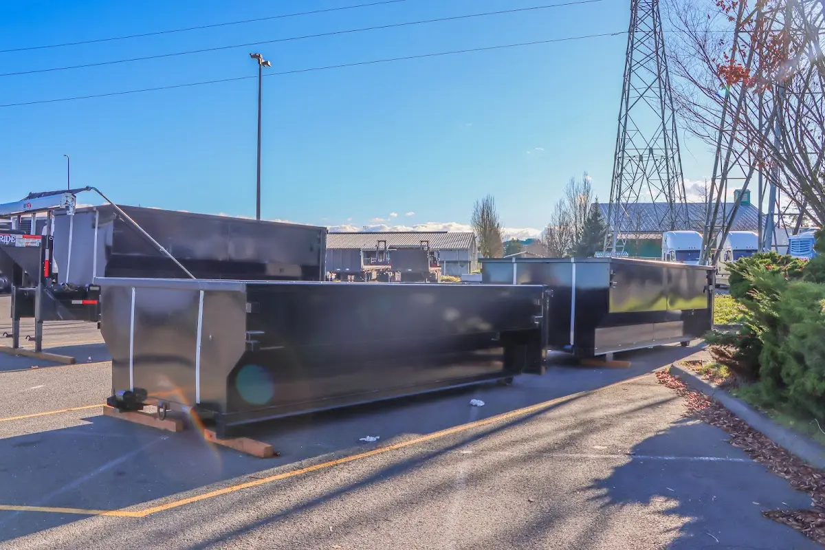 Roll-off dumpster ready for waste disposal at job site for Cleanout Dumpster Rental in Lewisboro